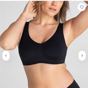 Honeylove Black Wireless V-Neck Softform Bra, Size M